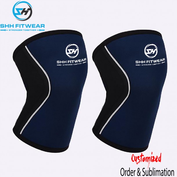 shhfitwear Knee Sleeve - 7mm - Navy - KS-031